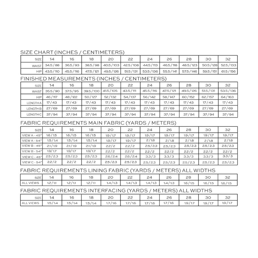 True Bias Patterns / Blair Skirt - Harmony