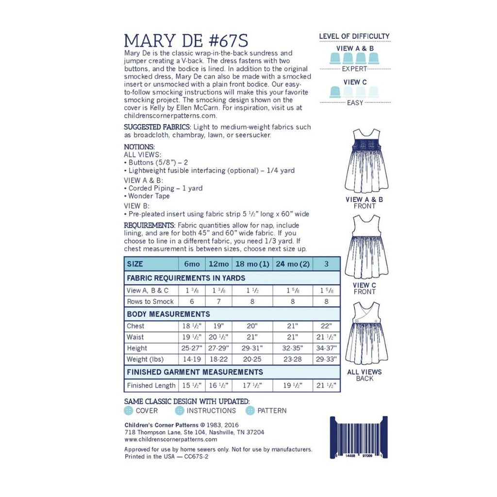 Children's Corner Patterns / Mary De - Harmony