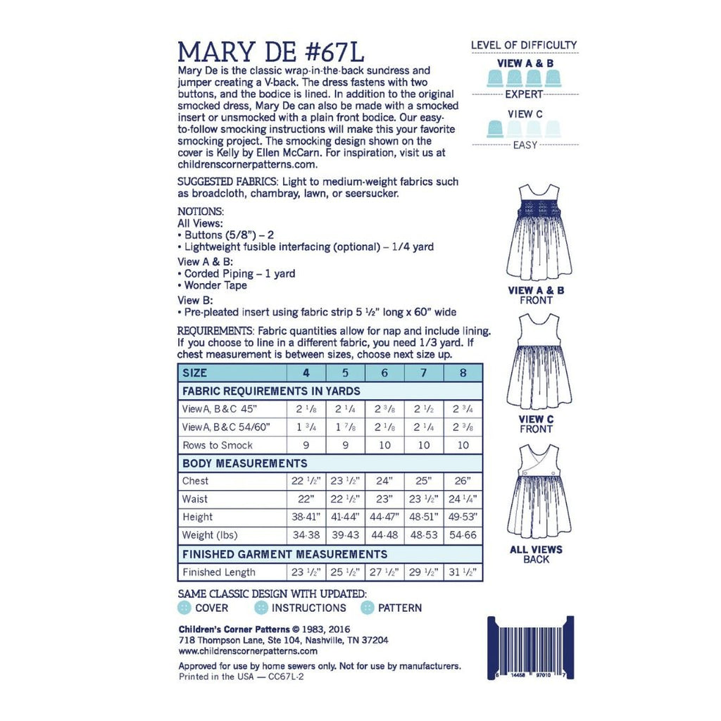 Children's Corner Patterns / Mary De - Harmony