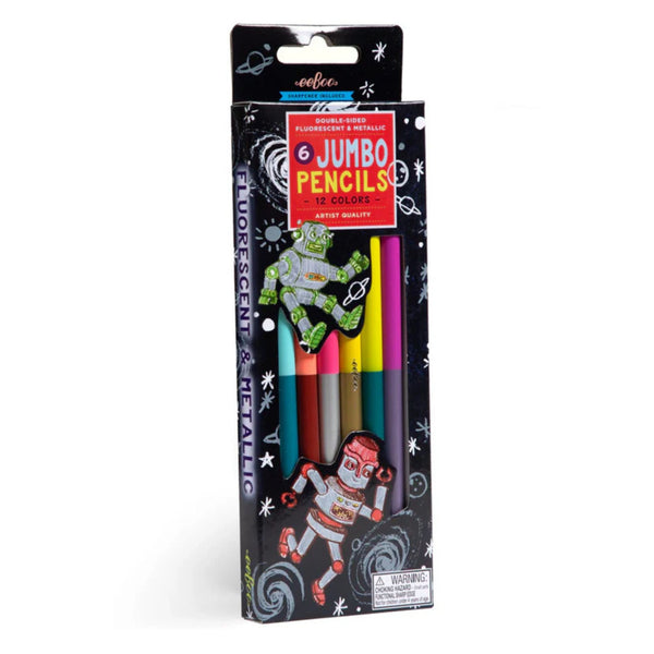 6 Jumbo Double - Sided Special Pencils - Harmony