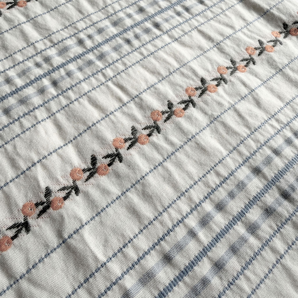 Cottage Garden Stripe / Peachy Blooms - Harmony