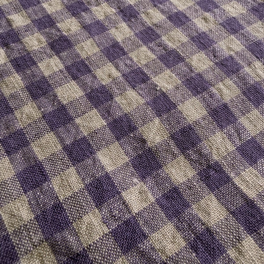 Farmhouse Check Linen / Lavender - Harmony