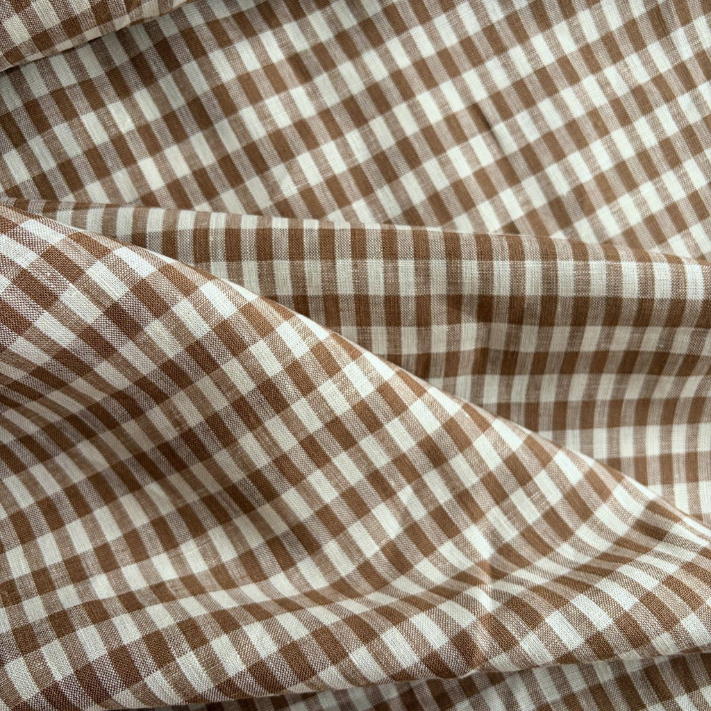 Acorn Gingham Linen - Harmony