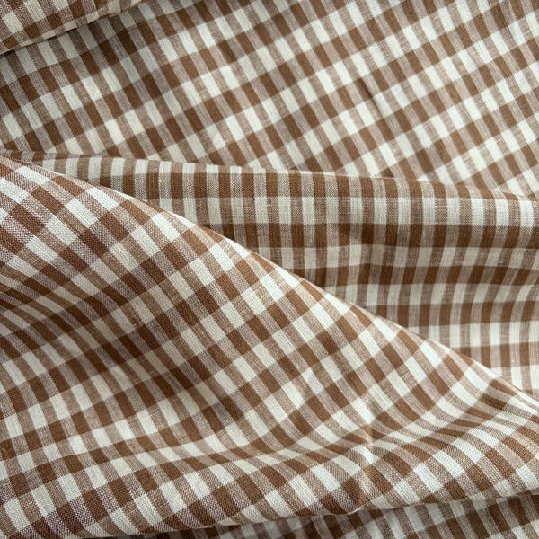 Acorn Gingham Linen - Harmony
