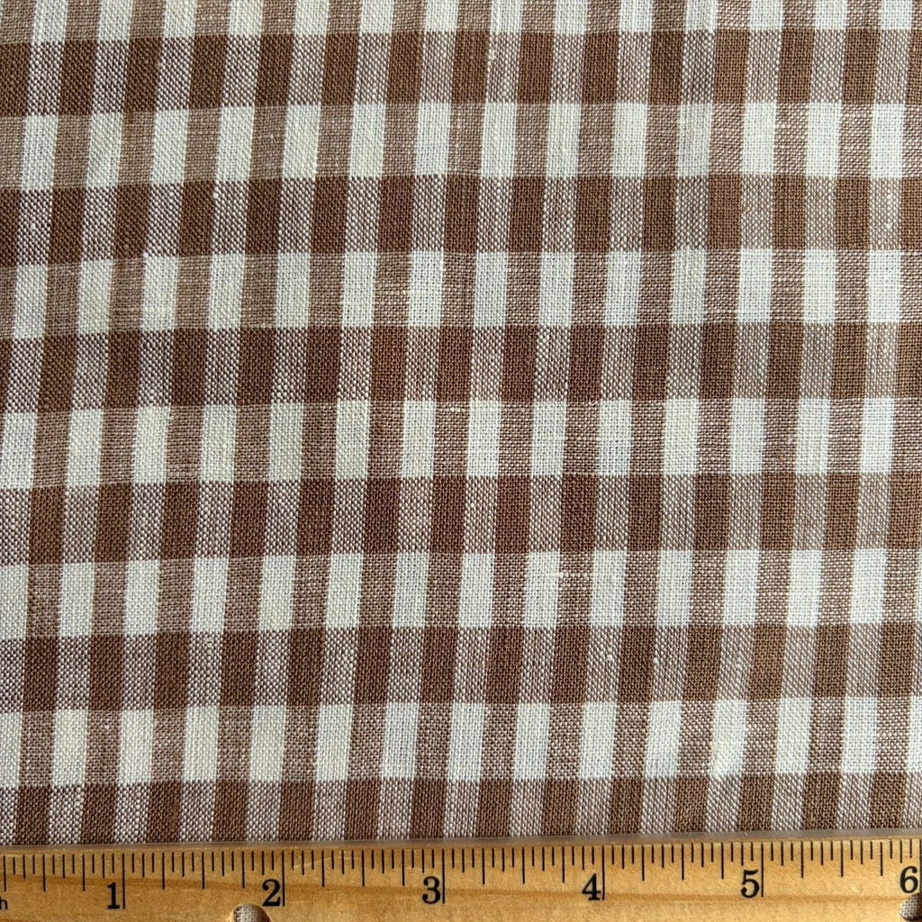 Acorn Gingham Linen - Harmony