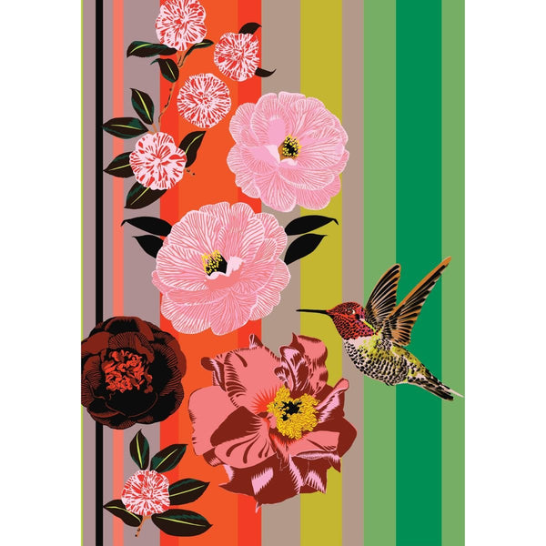 Kate Blairstone: Camellia Stripe Birthday Card - Harmony