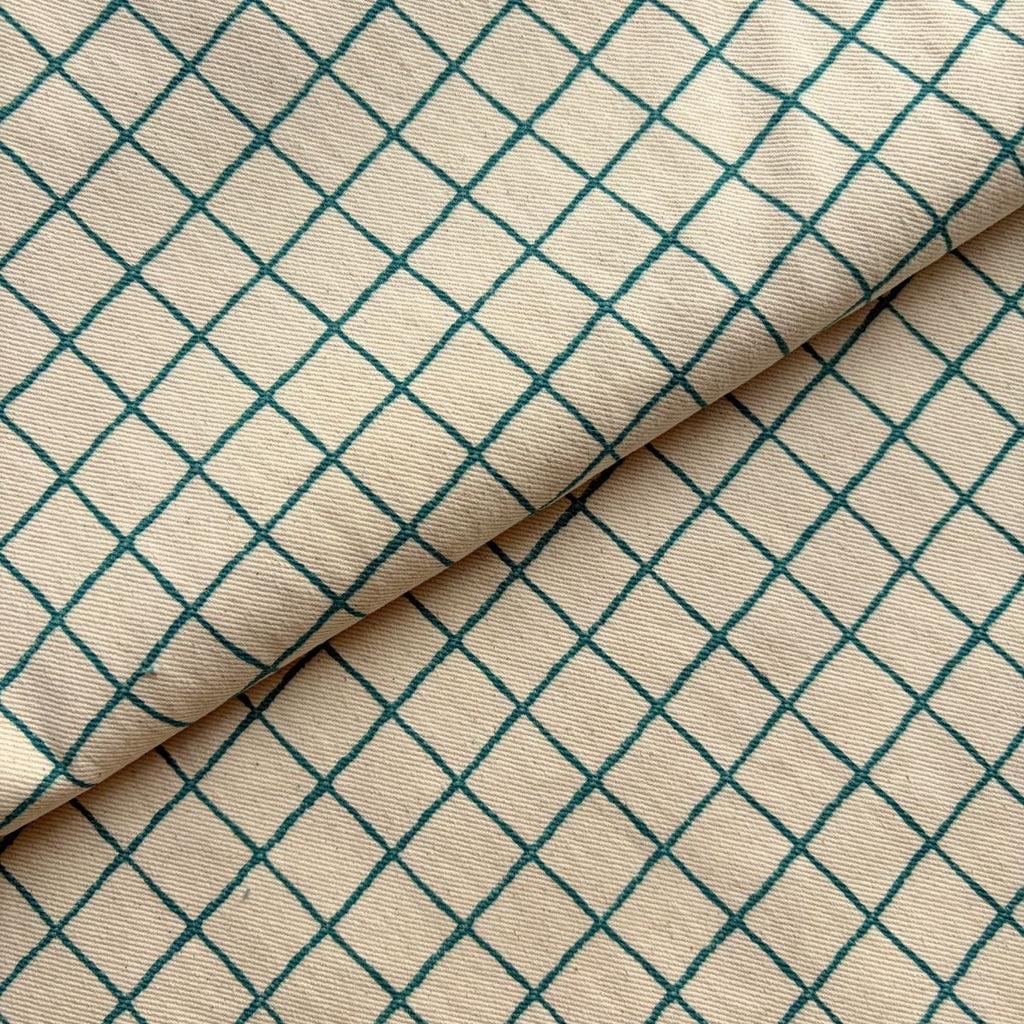 Tic Tac Toe Cotton Twill / Turquoise - Harmony