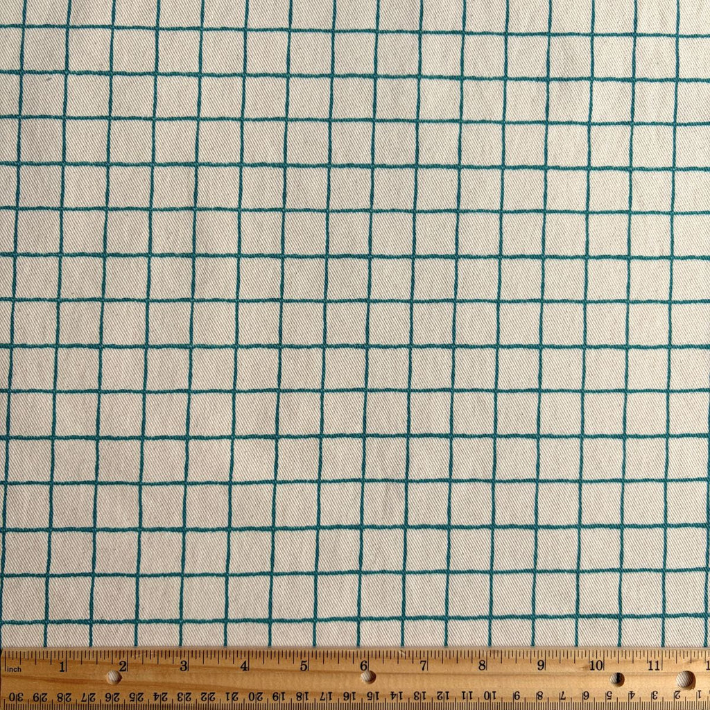 Tic Tac Toe Cotton Twill / Turquoise - Harmony