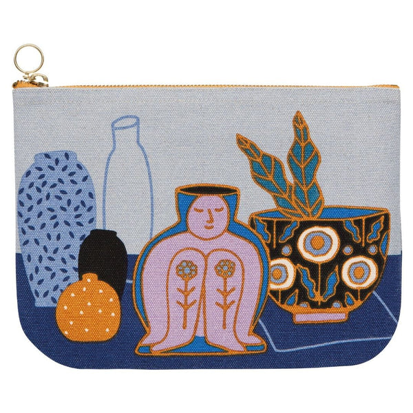 Danica Studio Still Life Large Cotton Zipper Pouch - Harmony