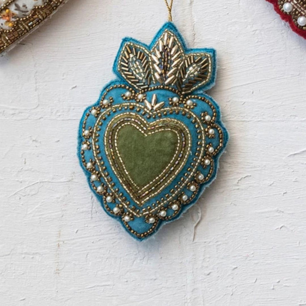 Velvet Sacred Heart Ornament - Harmony