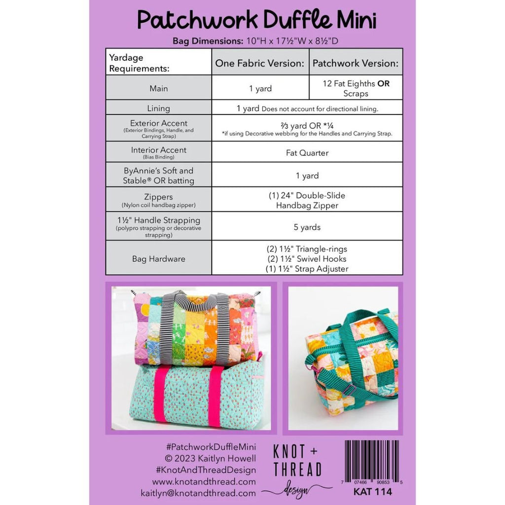 Knot + Thread Design / Patchwork Duffle Mini - Harmony