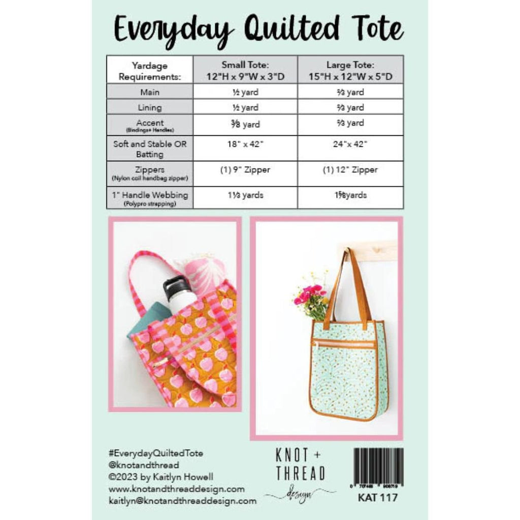 Knot + Thread Design / Everyday Quilted Tote - Harmony