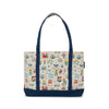 Books & Blooms Zippered Boat Tote - Harmony