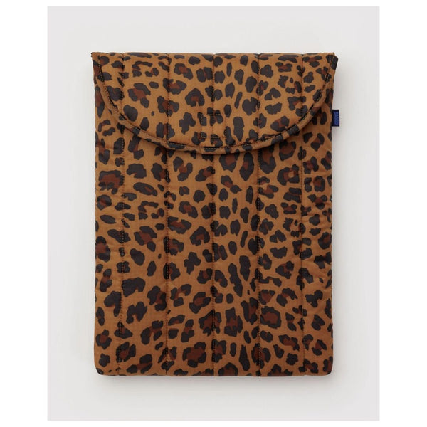 16" Puffy Laptop Sleeve / Leopard - Harmony