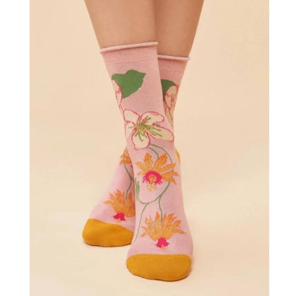 Tropical Flora Bamboo Ankle Socks - Harmony
