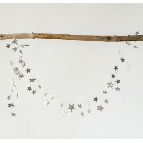 Silver Glitter Star Garland - Harmony