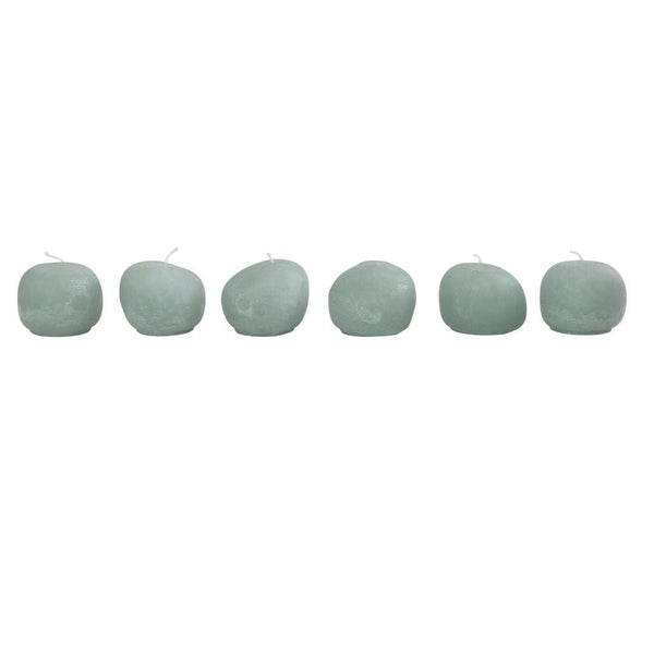 Aqua Round Stone Candle - Harmony