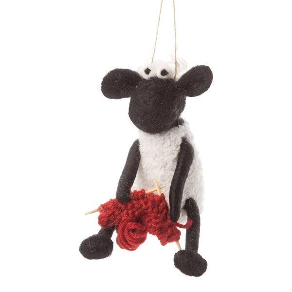 Knitting Sheep Ornament - Harmony