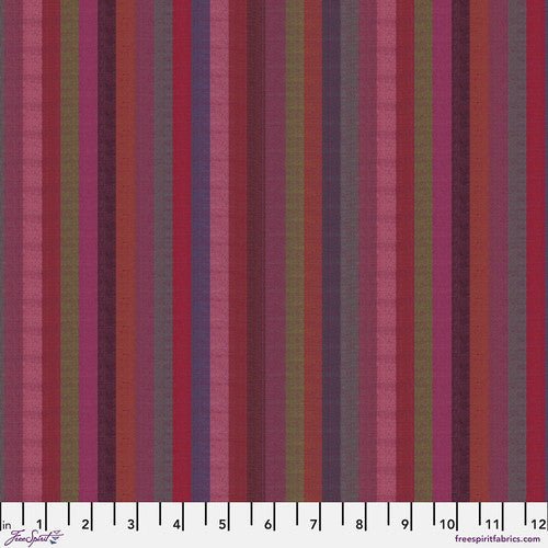 Woven Stripe / Narrow Stripe / Wine - Harmony