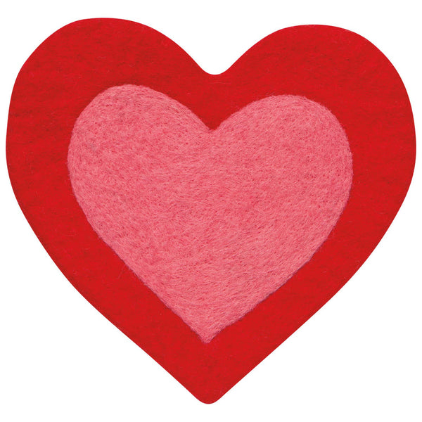 Wool Felt Heart Trivet - Harmony