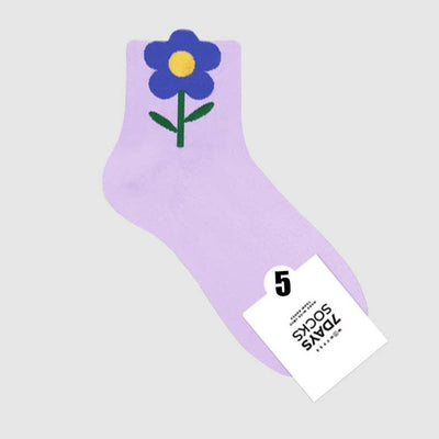 Women's Crew Big Flower Socks - Harmony