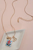 Porcelain Cluster Charm Bow Heart Necklace - Harmony
