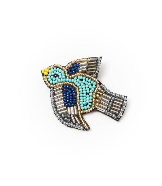 Beaded Bird Brooch Pin - Harmony