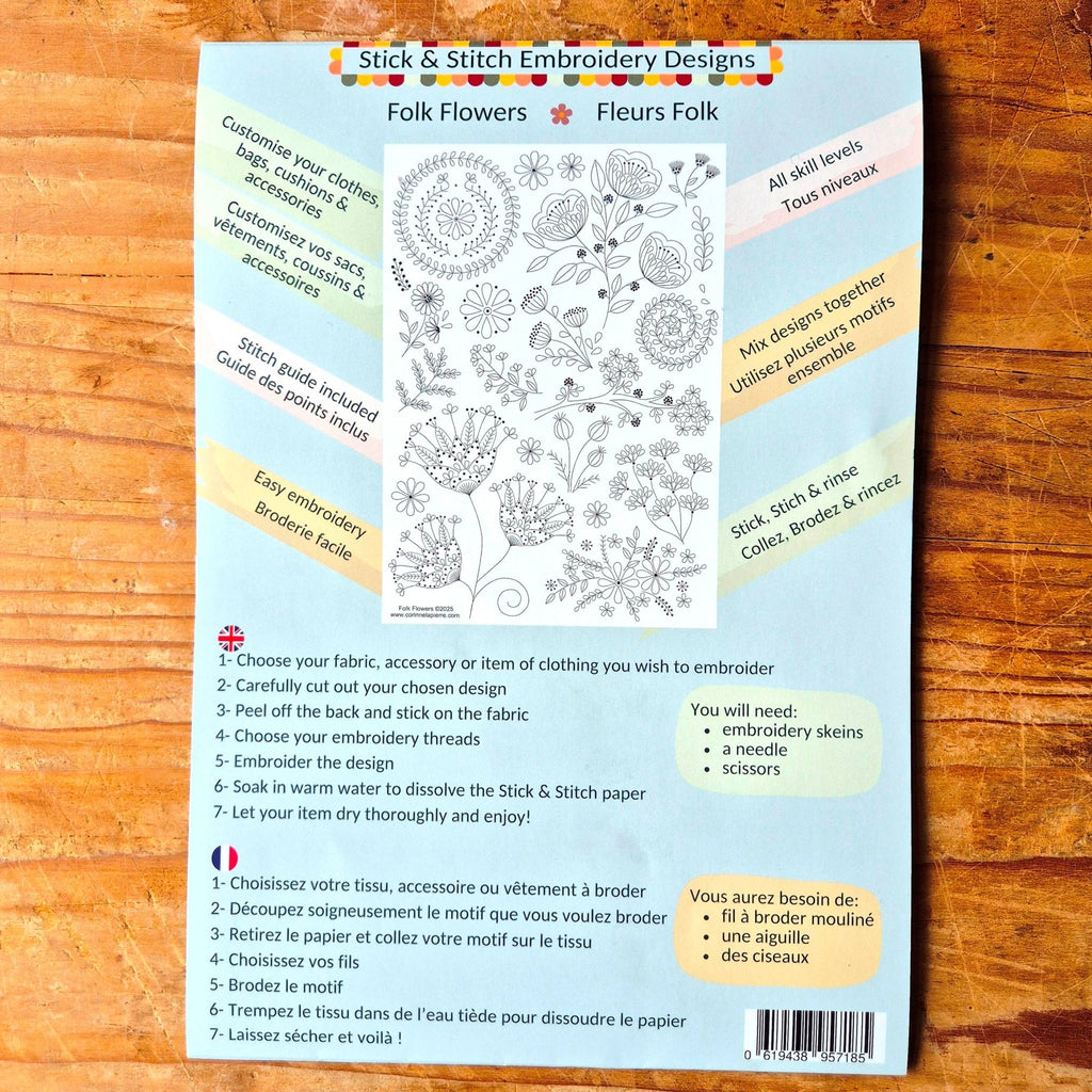 Stick and Stitch Embroidery / Folk Birds - Harmony