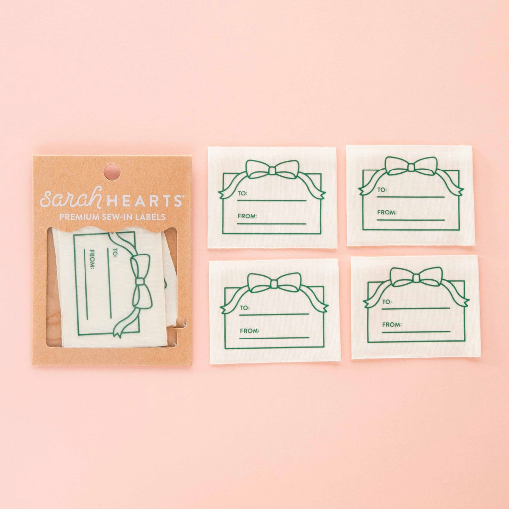"To: From:" Gift Organic Cotton Write In Sewing Labels - Harmony