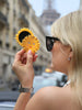 Hand - painted Celestial Sun Compact Mirror - Harmony