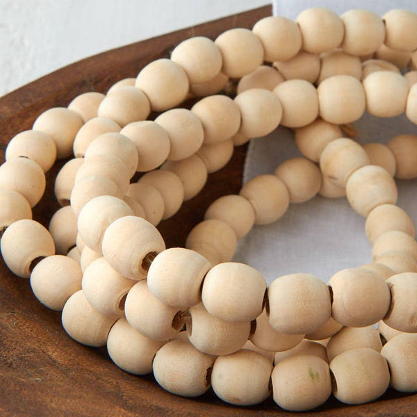 Natural Wood Bead Garland - 9' - Harmony