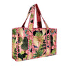 Large Cotton Block Print Tote Bag / Pink Floral - Harmony