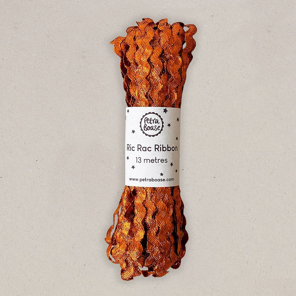 Metallic Ric Rac Ribbon 15 yards / Topaz Orange - Harmony
