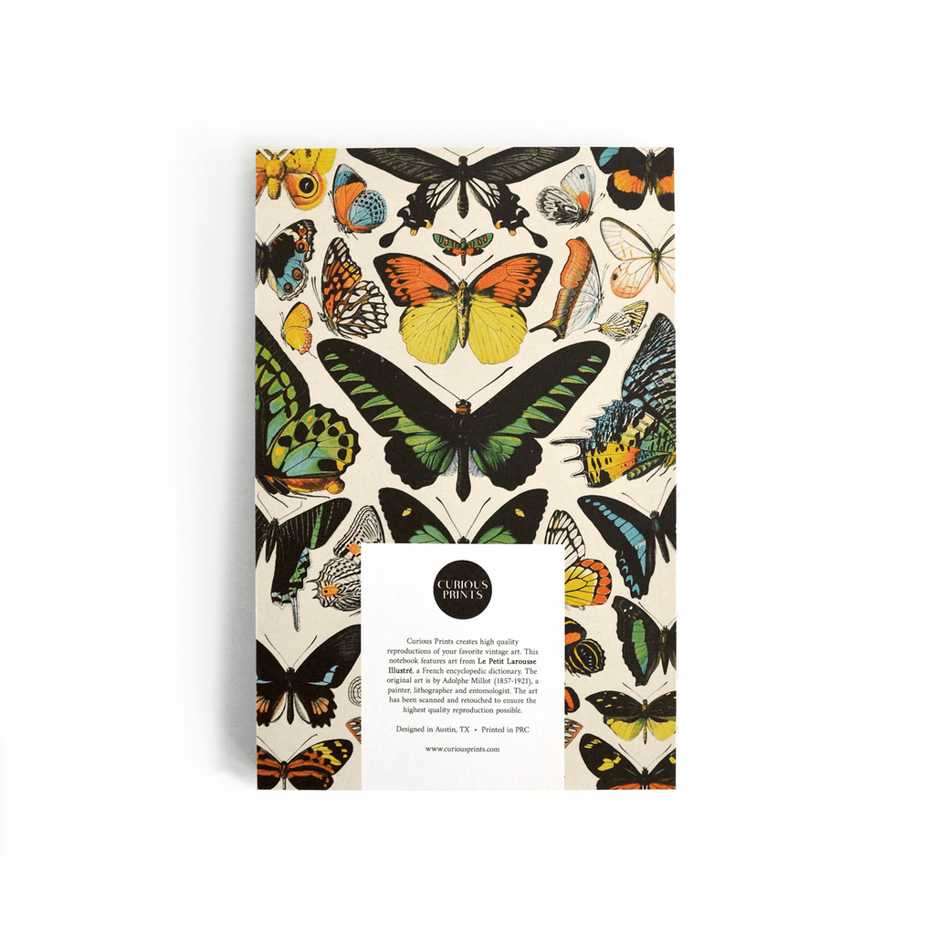 Vintage Butterfly Exposed Coptic Binding Notebook - Harmony