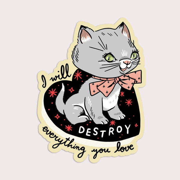 Destroy Kitten Vinyl Sticker - Harmony