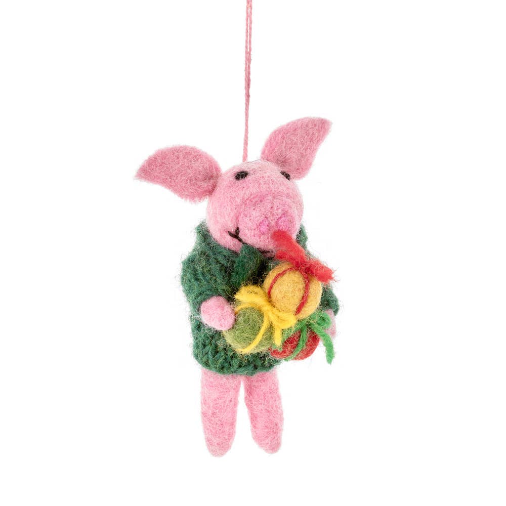 Poppy the Pig Wool Ornament - Harmony