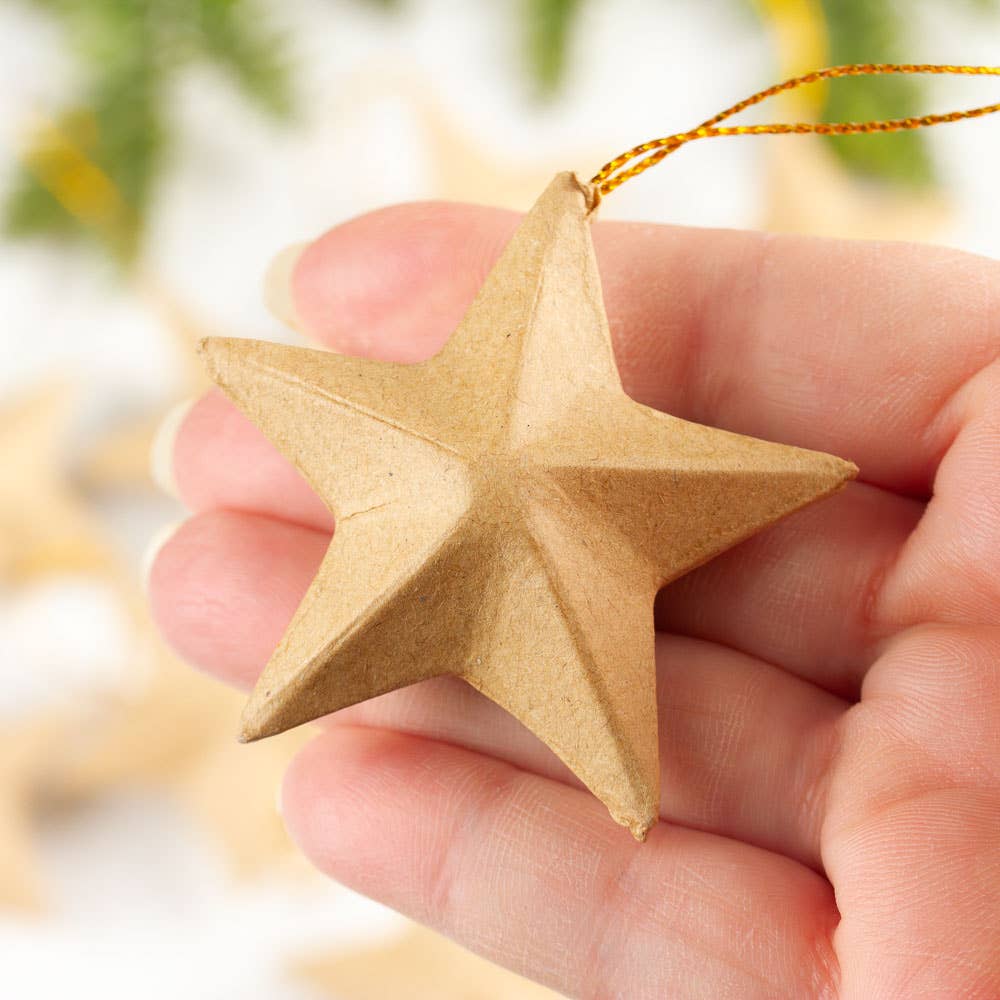 Paper Mache Star Ornament - Small - Harmony