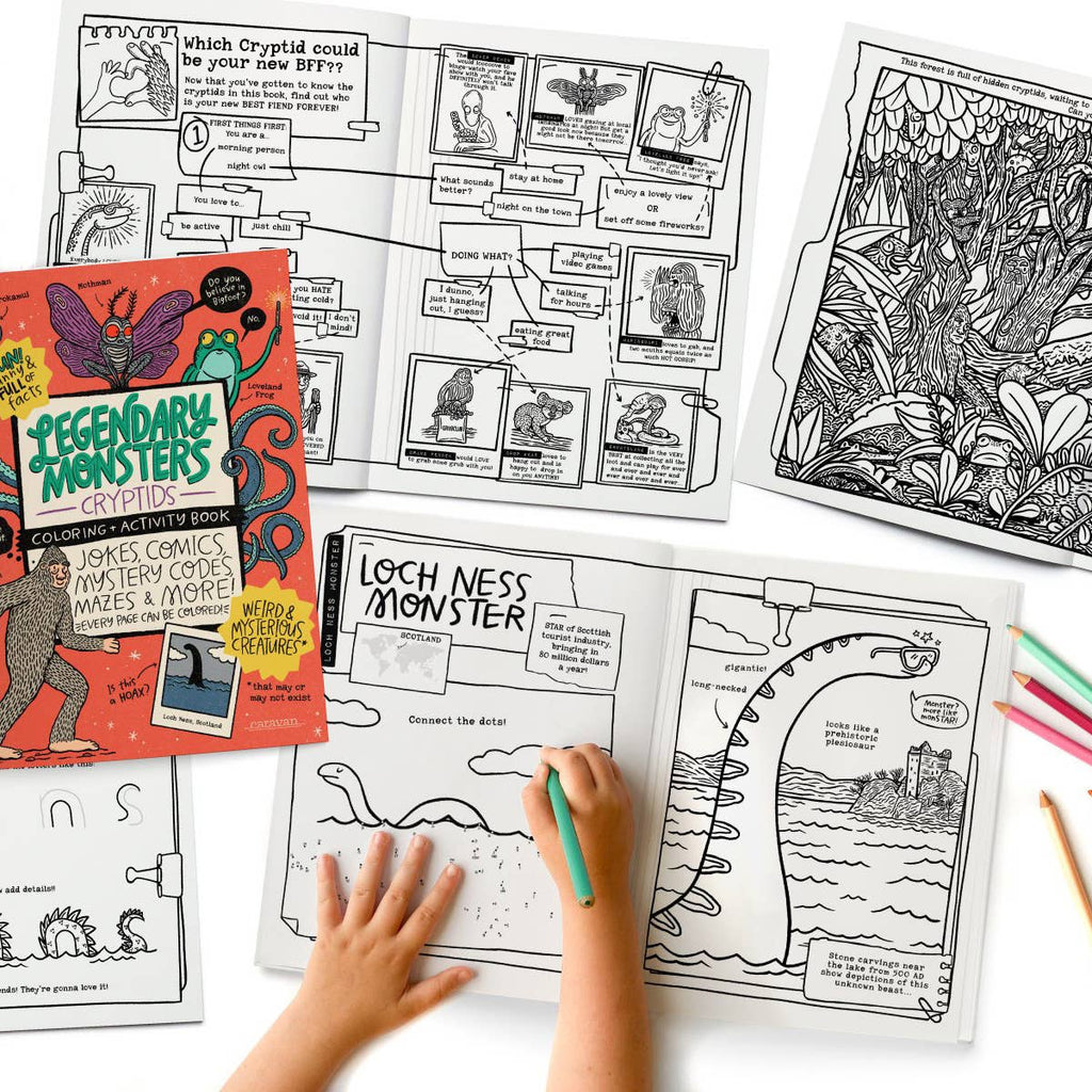 Legendary Monsters, Cryptids Coloring & Activity Book - Harmony