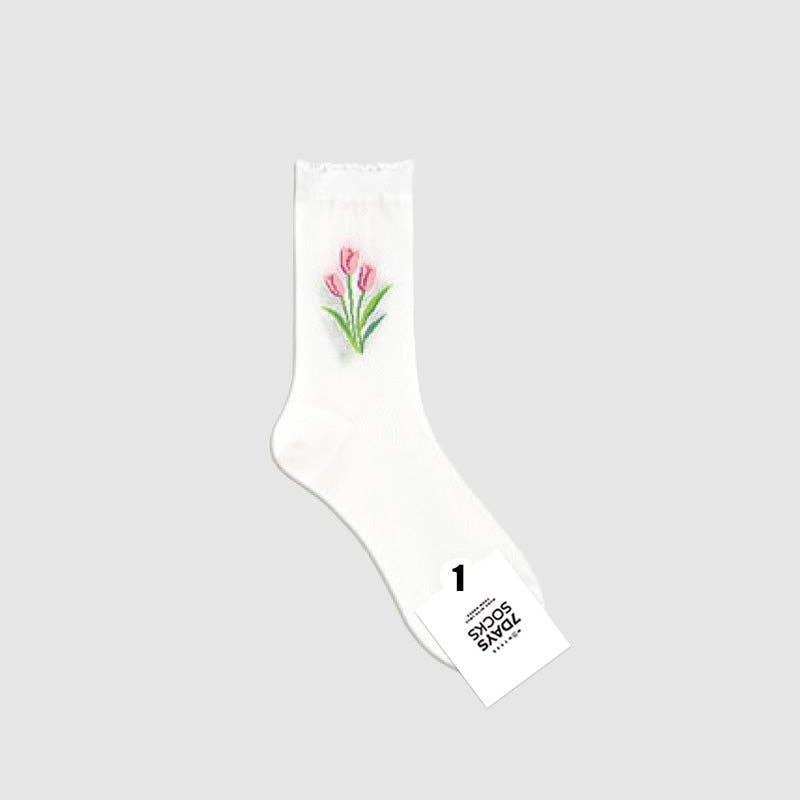 Mesh Romantic Day Socks - Harmony