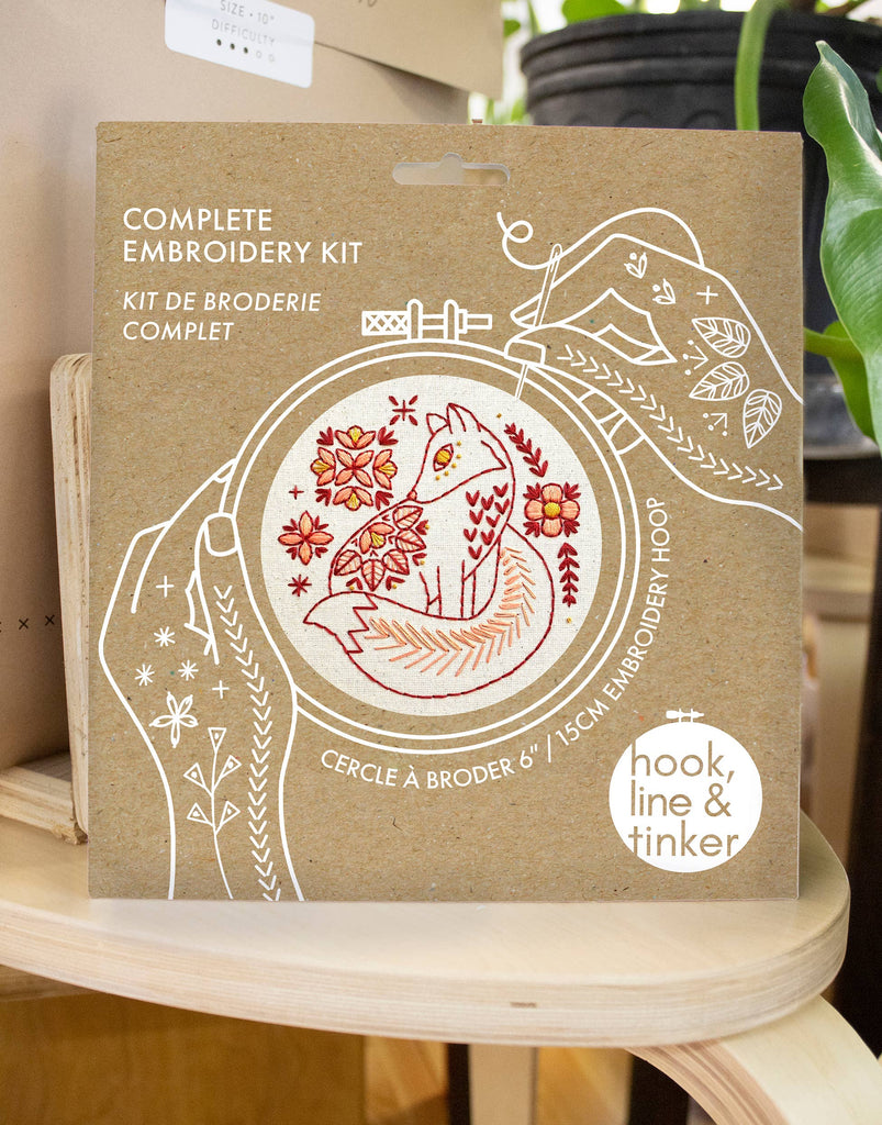 Folk Fox Complete Embroidery Kit - Harmony