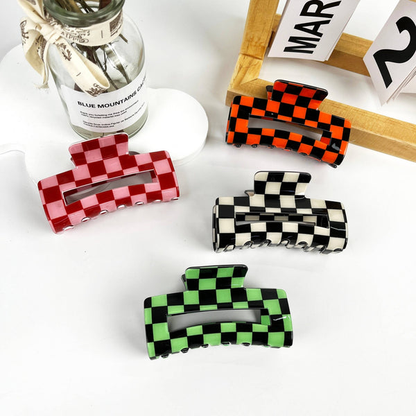 Checkerboard Hair Clip - Harmony