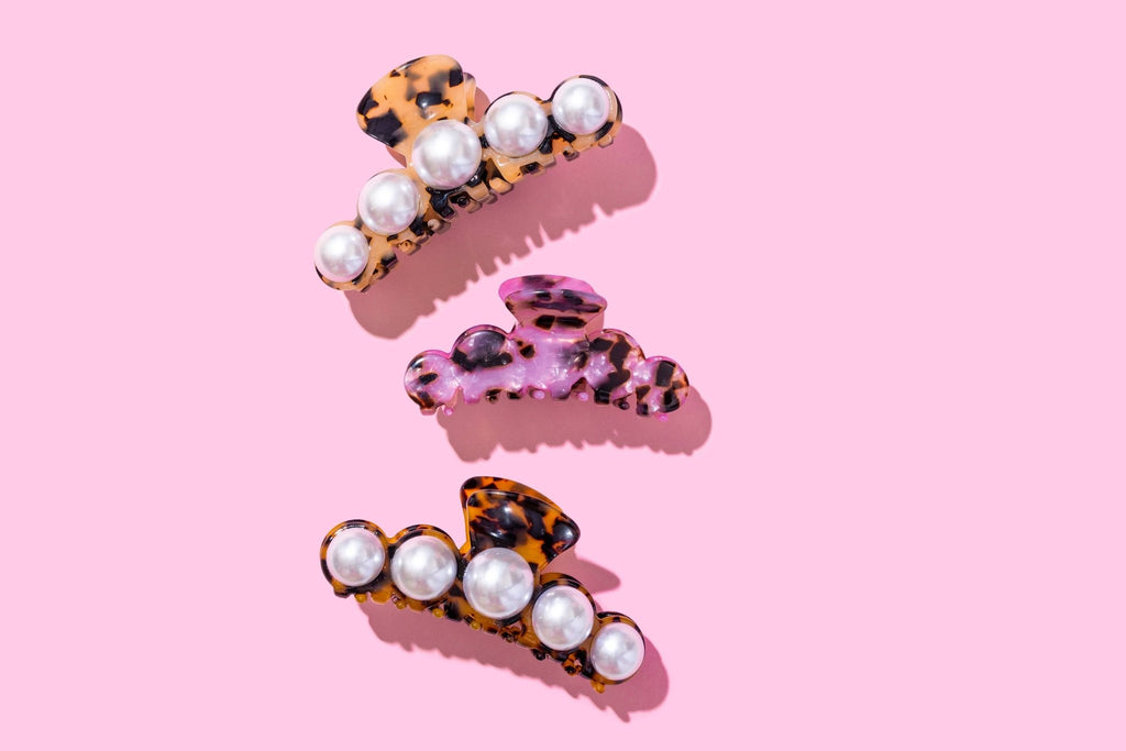 Medium Claw Hair Clip / Pink Tortoise - Harmony