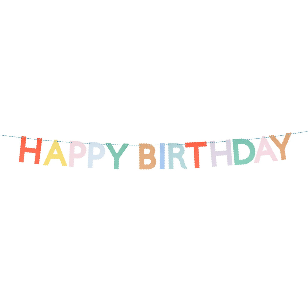 Scallop Bright Happy Birthday Garland - Harmony