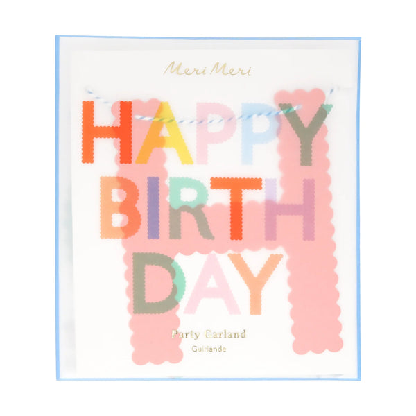 Scallop Bright Happy Birthday Garland - Harmony
