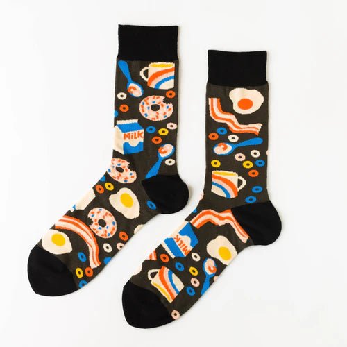 Breakfast - Large Crew Socks - Harmony