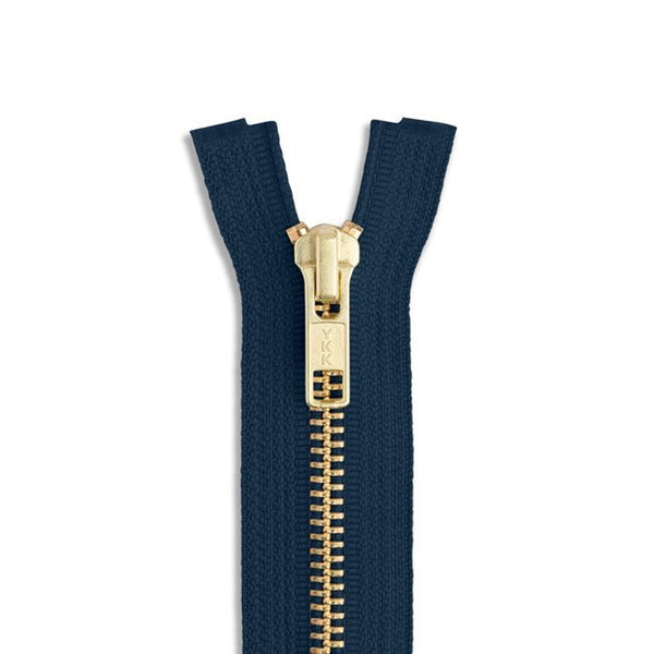 5 18" Brass Jacket Zipper / Navy (560) - Harmony