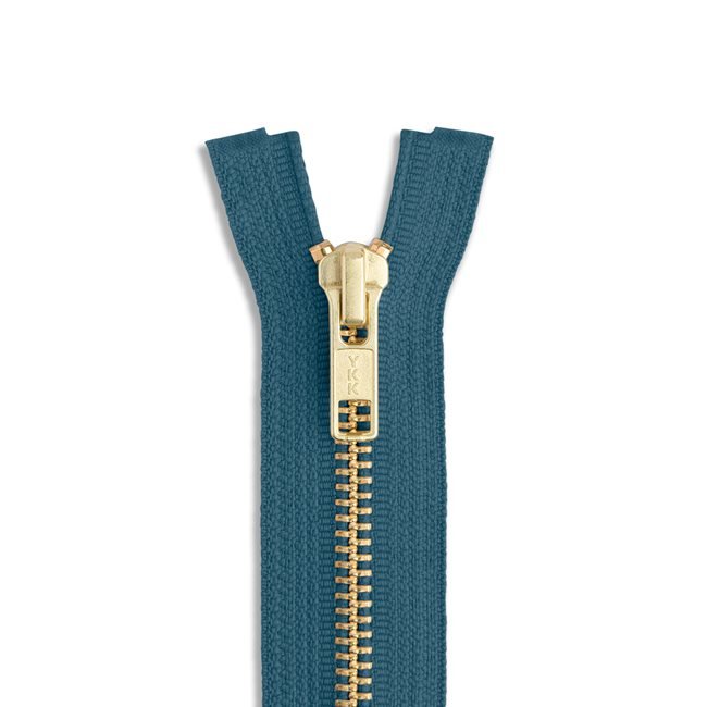 5 24" Brass Jacket Zipper / Medium Blue (839) - Harmony