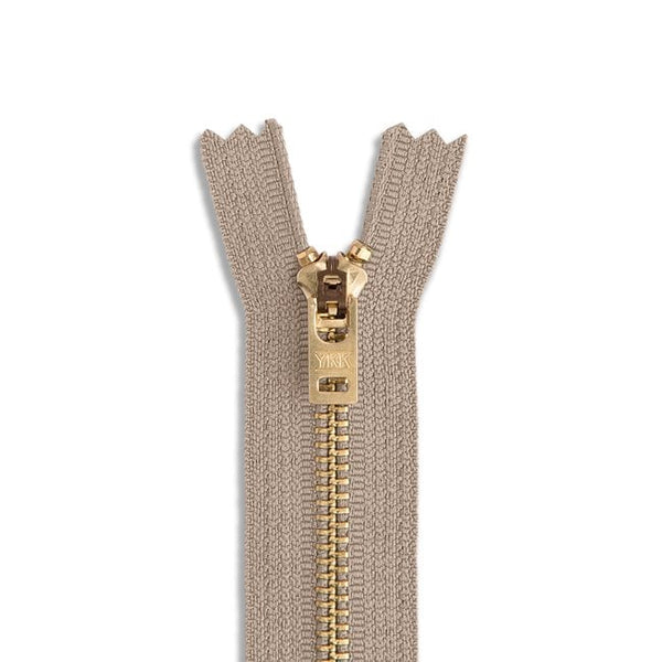 5 7" Brass Jean Zipper / Khaki (573) - Harmony