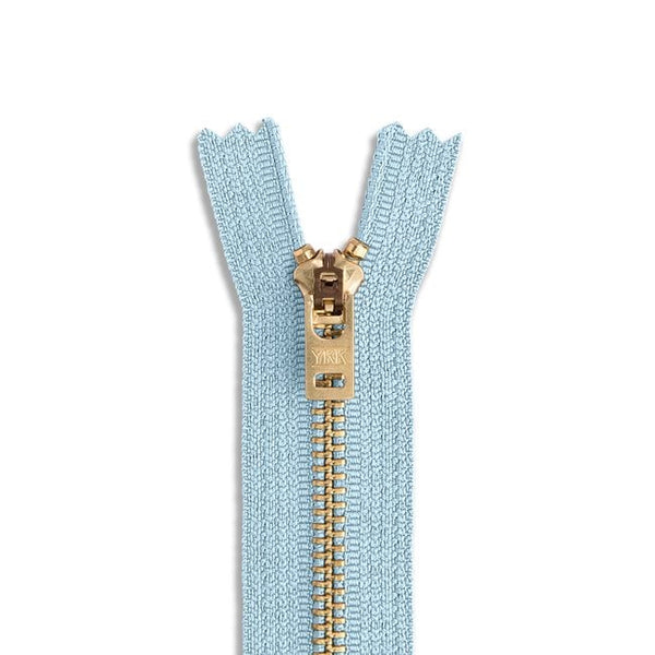5 7" Brass Jean Zipper / Light Blue (542) - Harmony