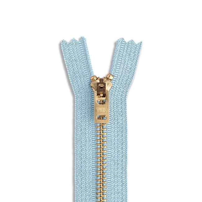 5 7" Brass Jean Zipper / Light Blue (542) - Harmony